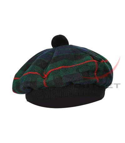 Gunn Tartan Tam o' Shatner Tammy Hat Flat Bonnet