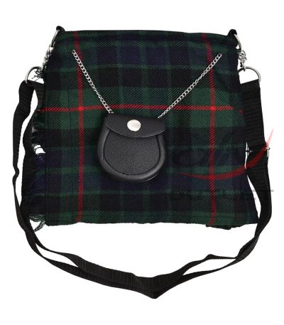 Ladies Gunn Tartan Scottish Kilt Shaped Purse
