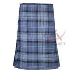 Hamilton Grey Tartan 8 Yard Kilt for Men