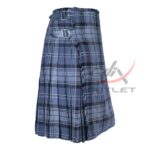 Hamilton Grey Tartan 8 Yard Kilt for Men - Image 2