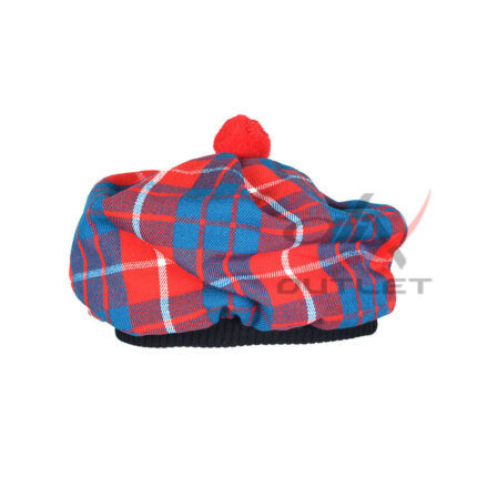 Hamilton Red Tartan Tam o' Shatner Tammy Hat Flat Bonnet