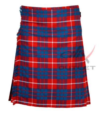 Hamilton Red Tartan 8 Yard Kilt for Men