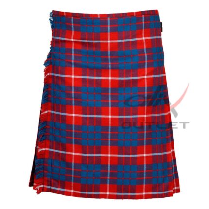 Hamilton Red Tartan 8 Yard Kilt for Men