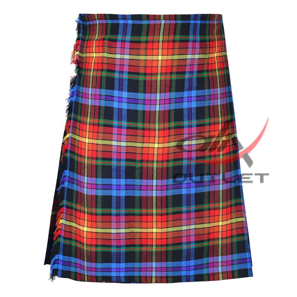 lgbt-pride-tartan-traditional-kilt-front LGBTQ Pride Tartan 8 Yard Kilt for Men