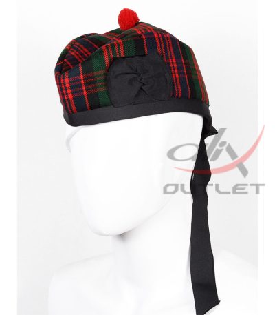 Glengarry Hat MacDonald Tartan Scottish Traditional