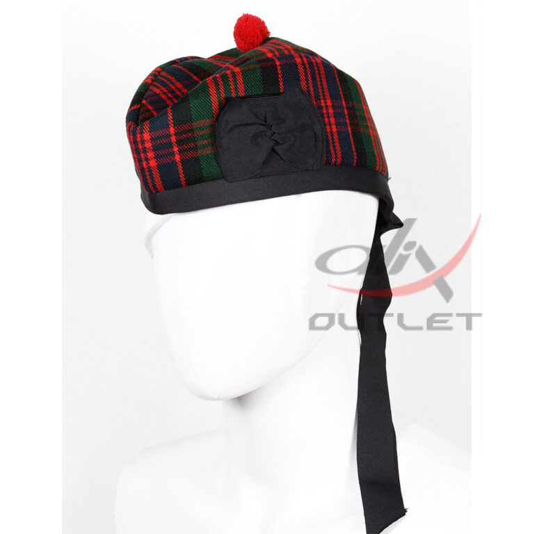 Glengarry Hat MacDonald Tartan Scottish Traditional