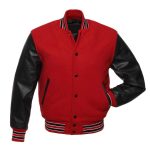 Varsity Jacket Red Wool