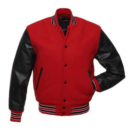 Varsity Jacket Red Wool
