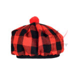 Red Black Rob Roy Tartan Tam o' Shatner Tammy Hat Flat Bonnet