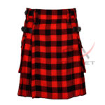 Red Black Rob Roy Tartan Utility Kilt