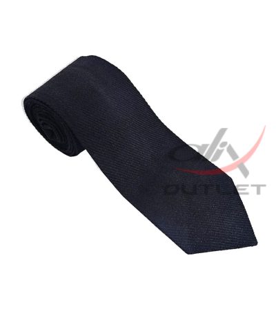 Solid Black Tartan NeckTie