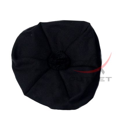 Glengarry Hat Solid Black Tartan Scottish