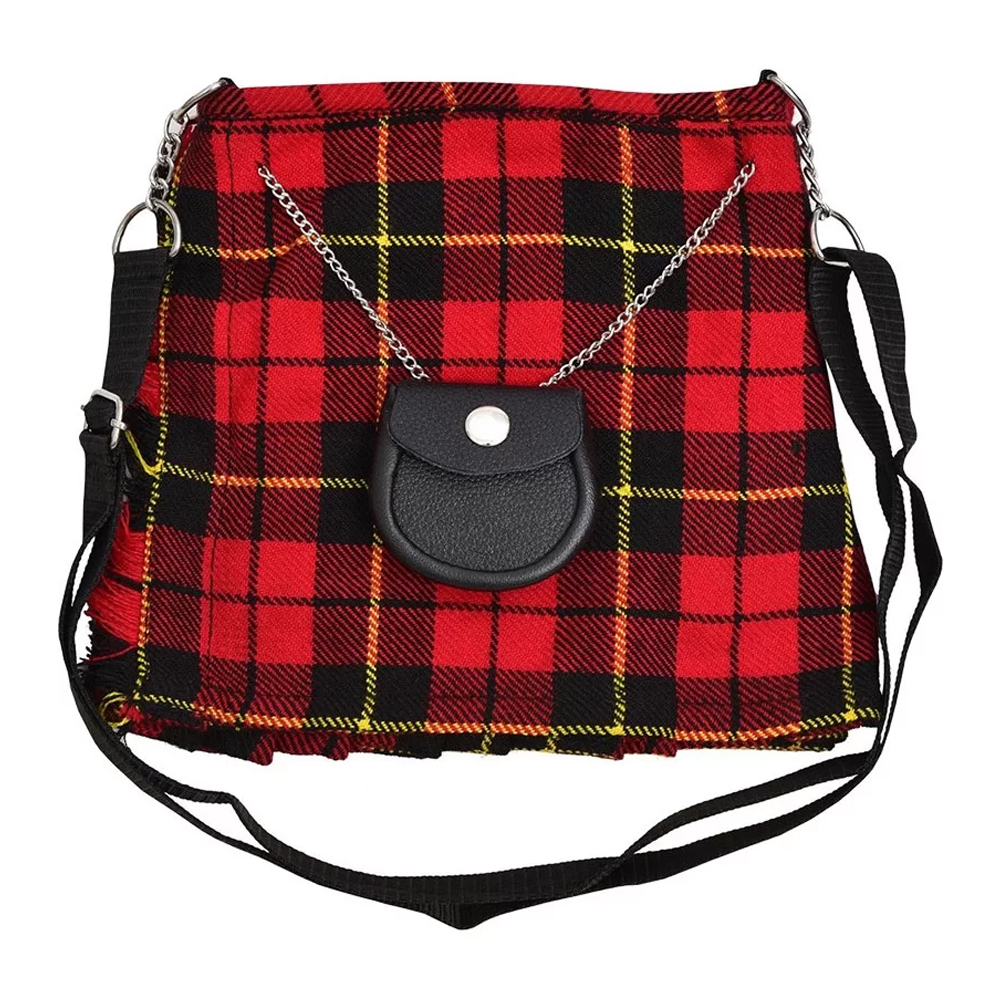 wallace-tartan-purse-1 Wallace Tartan Ladies Purse Kilt Shaped Tote Bag - Image 1