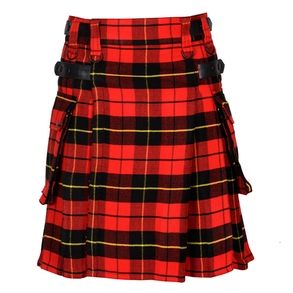 wallace-tartan-utility-kilt-front Wallace Tartan Kilt Modern Utility Kilts - Image 1