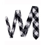 White Black Rob Roy Tartan NeckTie - Image 2