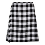 White Black Rob Roy Tartan 8 Yard Kilt for Men