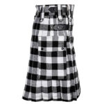 Black & White Rob Roy Tartan Kilt Modern Utility Kilts - Image 2