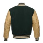 Letterman Jacket Dark Green Wool & Leather Sleeves - Image 2