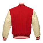 Letterman Jacket Red Wool & Leather Sleeves - Image 2