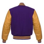 Letterman Jacket Voilet Wool & Leather Sleeves - Image 2
