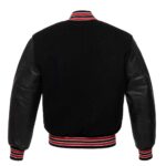 Varsity Jacket Black Wool & Leather Sleeves - Image 2