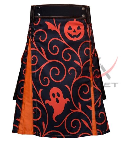 Handcrafted Halloween Costume Custom-Made Men's Gothic Hybrid Utility Kilt