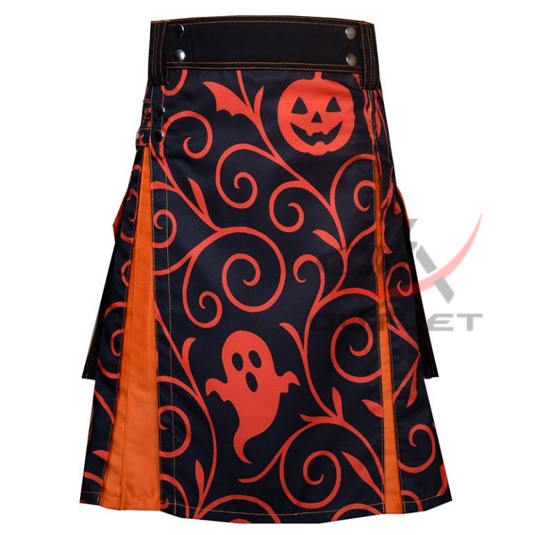 Handcrafted Halloween Costume Custom-Made Men's Gothic Hybrid Utility Kilt