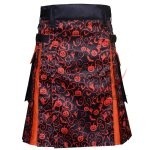 Men's Handcrafted Gothic Hybrid Kilt | Custom-Made Utility Halloween Costume
