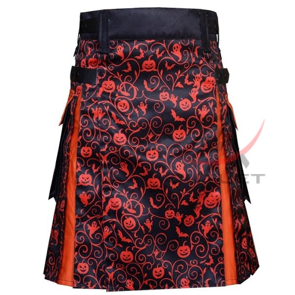 Men's Handcrafted Gothic Hybrid Kilt | Custom-Made Utility Halloween Costume